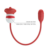 Pretty Love Aliyah Vibrating Clitoral Massager Red/White Clit Ticklers and Pulsators